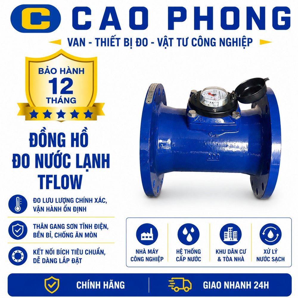 Đồng hồ đo nước lạnh TFlow - Cao Phong Đồng hồ đo nước lạnh TFlow - Cao Phong