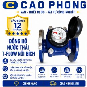 Đồng hồ đo nước thải T-Flow dạng nối bích - Cao Phong