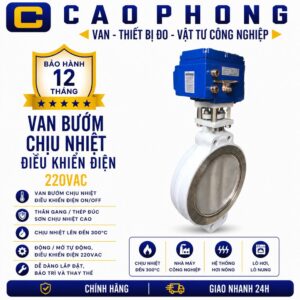 Van bướm chịu nhiệt điều khiển điện 220VAC - Cao Phong