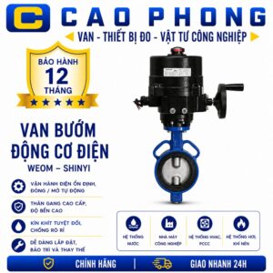 Van bướm động cơ điện WEOM Shinyi - Cao Phong