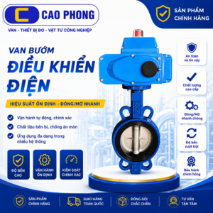Van bướm gang điều khiển điện Samwoo 220 VAC - Cao Phong