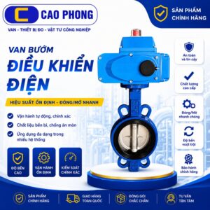 Van bướm gang điều khiển điện Samwoo 220 VAC - Cao Phong