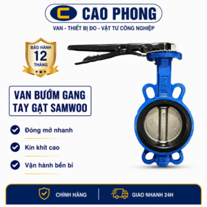 Van bướm gang tay gạt DN100 Phi 110 Samwoo - Cao Phong