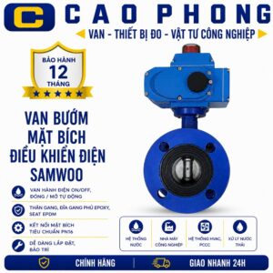 Van bướm mặt bích điều khiển điện Samwoo - Cao Phong