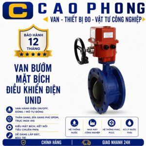 Van bướm mặt bích điều khiển điện Unid - Cao Phong