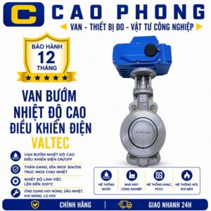 Van bướm nhiệt độ cao điều khiển điện Valtec - Cao Phong