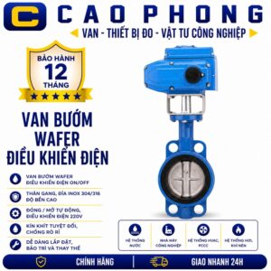 Van bướm Wafer điều khiển điện - Cao Phong
