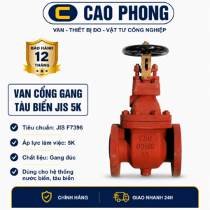 Van cống gang tàu biển JIS 5K - Cao Phong