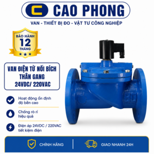 Van điện từ nối bích thân gang - Cao Phong