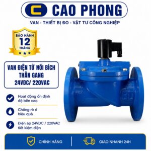 Van điện từ nối bích thân gang - Cao Phong