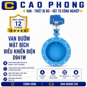 Van bướm mặt bích điều khiển điện D941W - Cao Phong