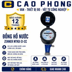 Đồng hồ đo nước Zenner MTKD S1CC DN15 - Cao Phong