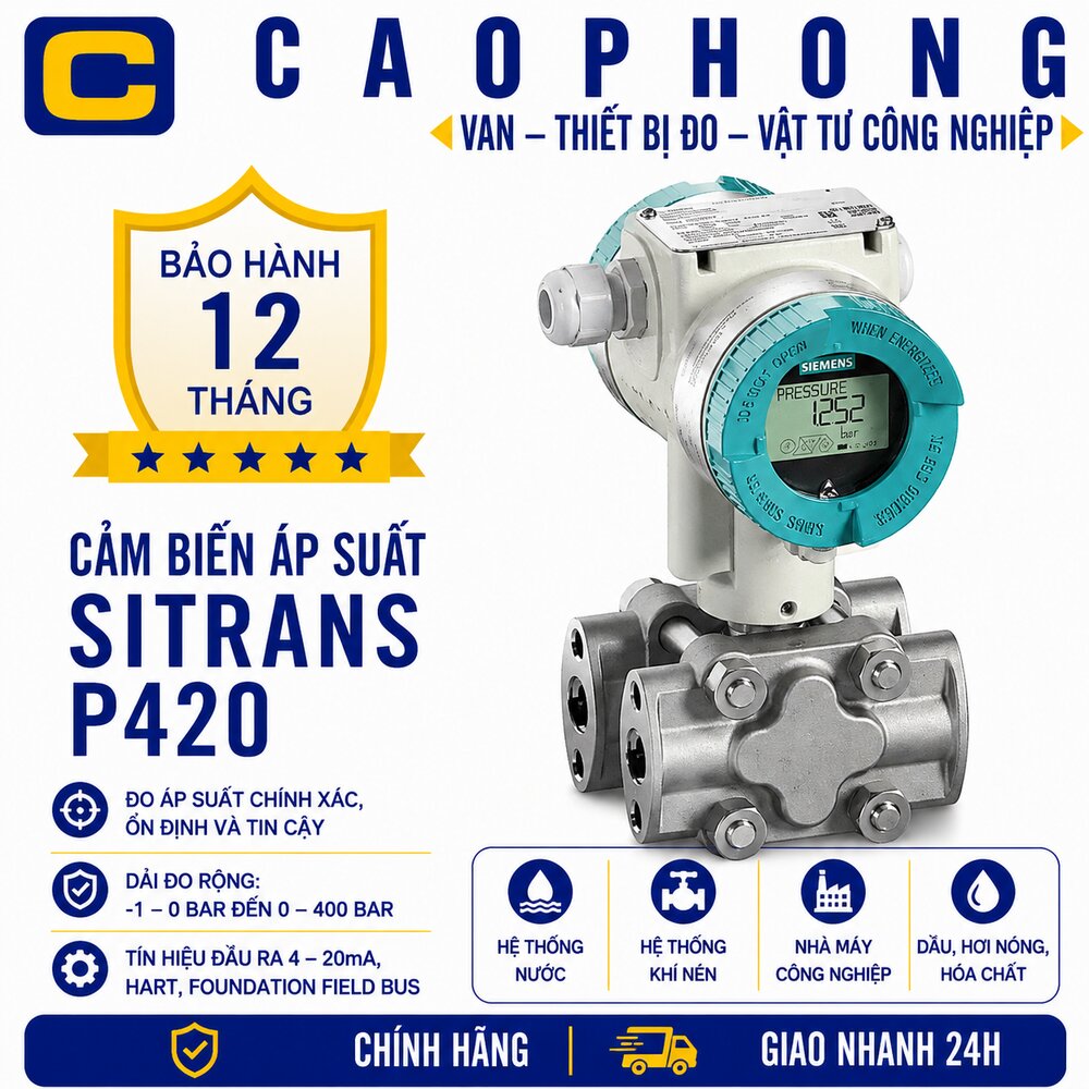 Cảm biến áp suất Sitrans P420 - Cao Phong Cảm biến áp suất Sitrans P420 - Cao Phong