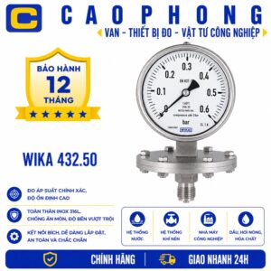 Đồng hồ đo áp suất WIKA 432.50 - Cao Phong