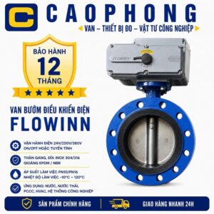 Van bướm mặt bích điều khiển điện Flowinn - Cao Phong