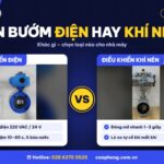 So sánh van bướm điều khiển điện và van bướm điều khiển khí nén - ảnh thực tế Cao Phong